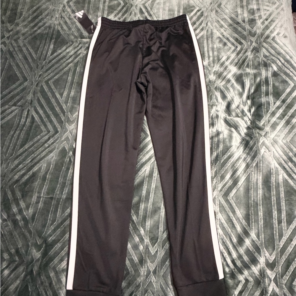 adidas Black Joggers with White Accents